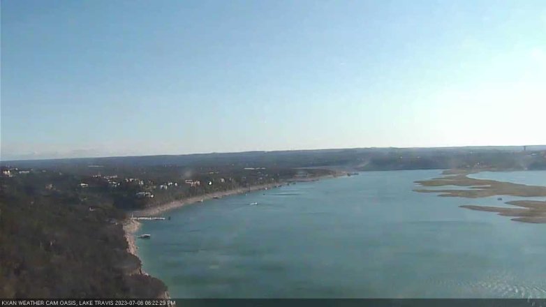 Lake Travis webcam, July 6, 2023 6:25 PM CT
