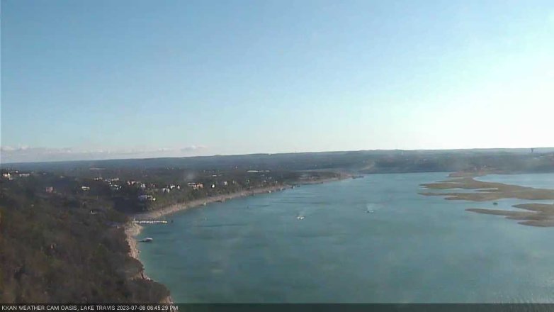 Lake Travis webcam, July 6, 2023 6:45 PM CT