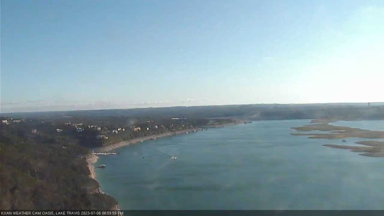 Lake Travis webcam, July 6, 2023 7:00 PM CT