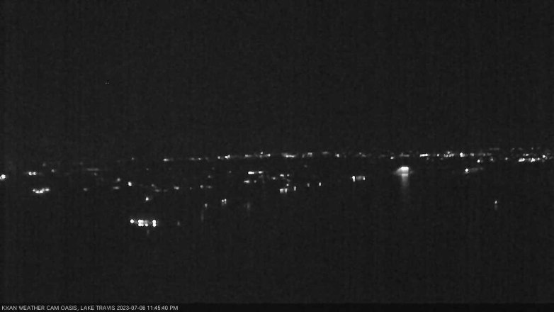 Lake Travis webcam, July 6, 2023 11:45 PM CT