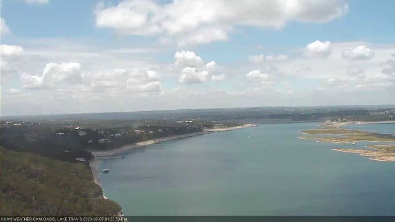 Lake Travis webcam, July 7, 2023 1:25 PM CT