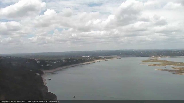 Lake Travis webcam, July 7, 2023 1:45 PM CT
