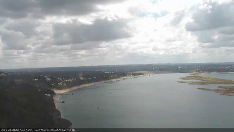 Lake Travis webcam, July 7, 2023 3:25 PM CT