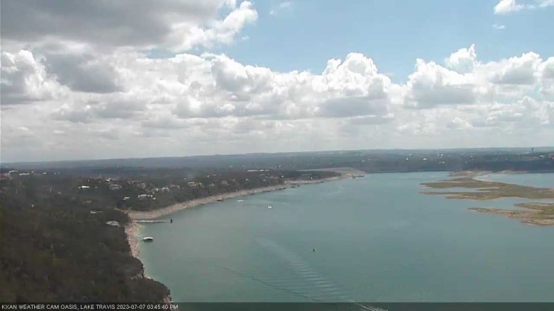 Lake Travis webcam, July 7, 2023 3:45 PM CT