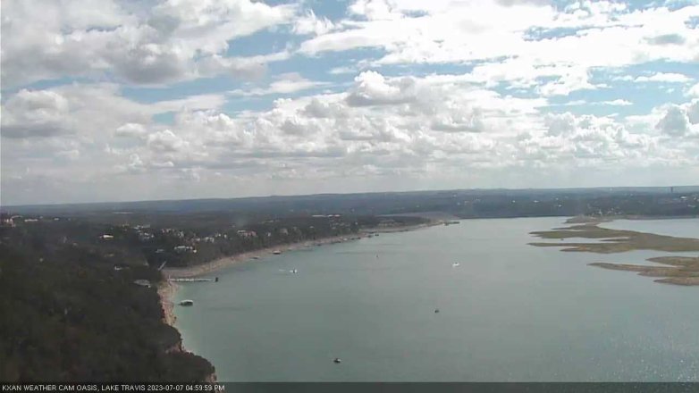 Lake Travis webcam, July 7, 2023 5:00 PM CT
