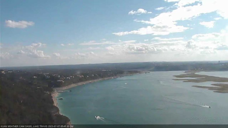 Lake Travis webcam, July 7, 2023 5:45 PM CT
