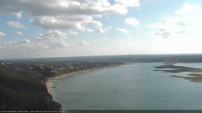Lake Travis webcam, July 7, 2023 6:25 PM CT