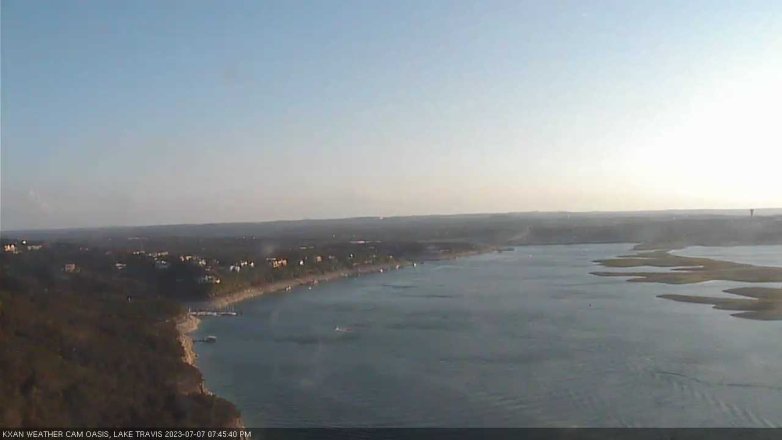 Lake Travis webcam, July 7, 2023 7:45 PM CT