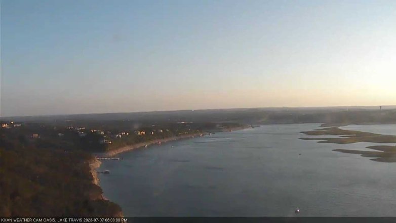 Lake Travis webcam, July 7, 2023 8:00 PM CT