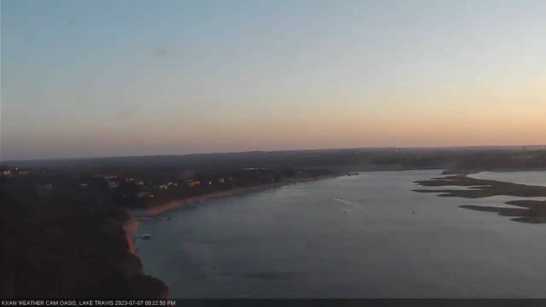 Lake Travis webcam, July 7, 2023 8:25 PM CT