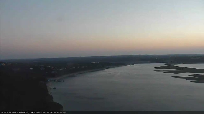 Lake Travis webcam, July 7, 2023 8:45 PM CT