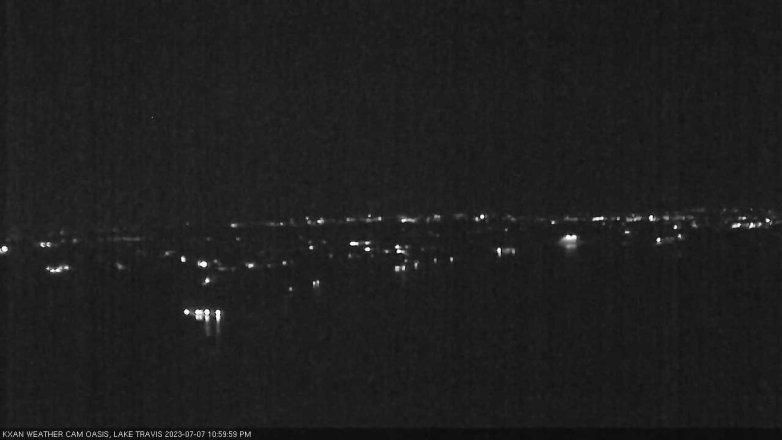 Lake Travis webcam, July 7, 2023 11:00 PM CT