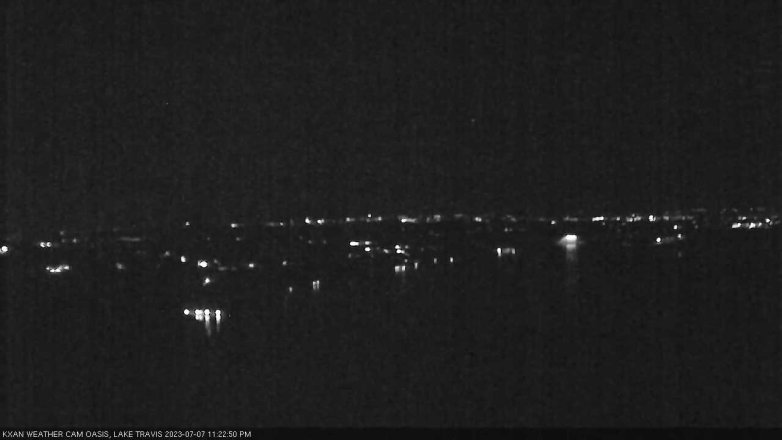 Lake Travis webcam, July 7, 2023 11:25 PM CT
