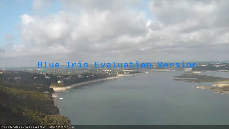 Lake Travis webcam, July 8, 2023 9:00 AM CT