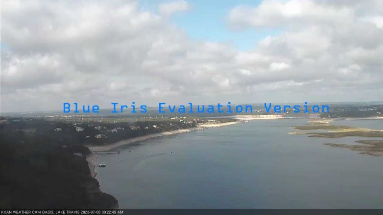 Lake Travis webcam, July 8, 2023 9:25 AM CT