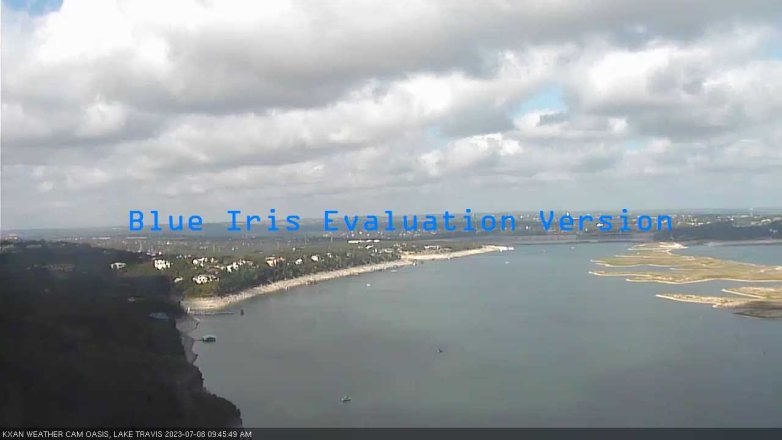 Lake Travis webcam, July 8, 2023 9:45 AM CT