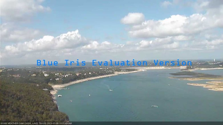 Lake Travis webcam, July 8, 2023 10:25 AM CT