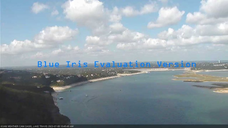 Lake Travis webcam, July 8, 2023 10:45 AM CT