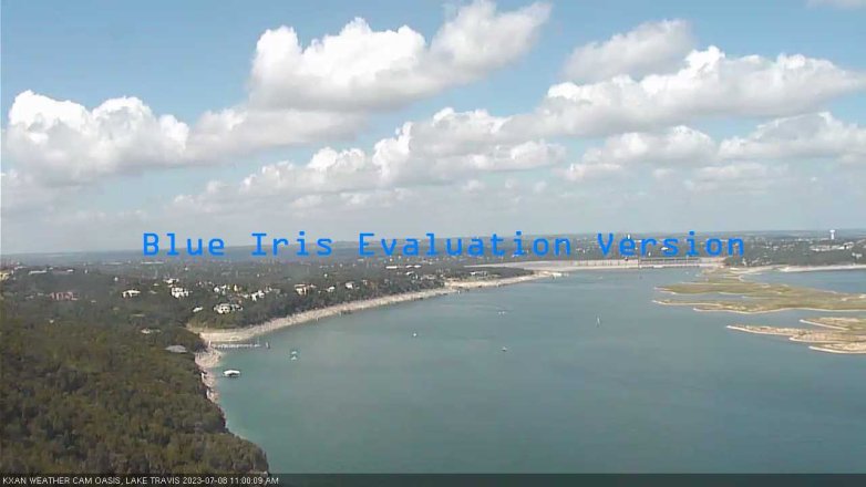 Lake Travis webcam, July 8, 2023 11:00 AM CT