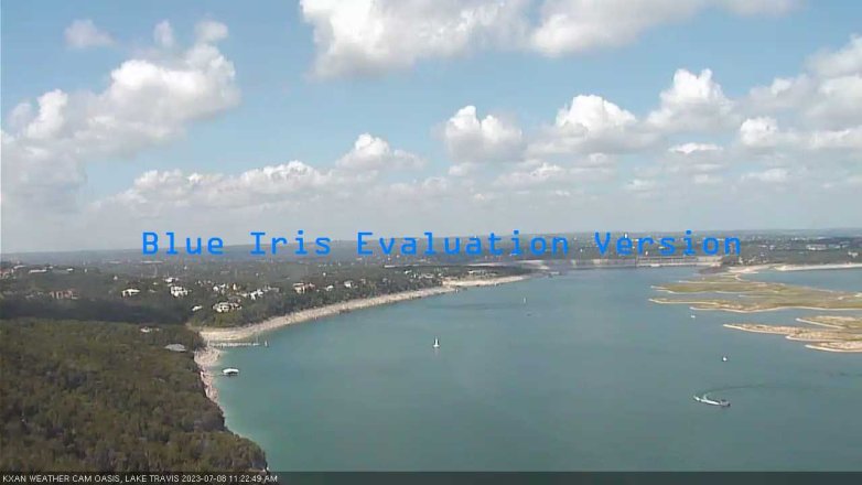 Lake Travis webcam, July 8, 2023 11:25 AM CT