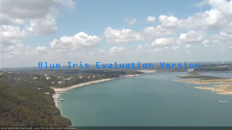 Lake Travis webcam, July 8, 2023 11:45 AM CT