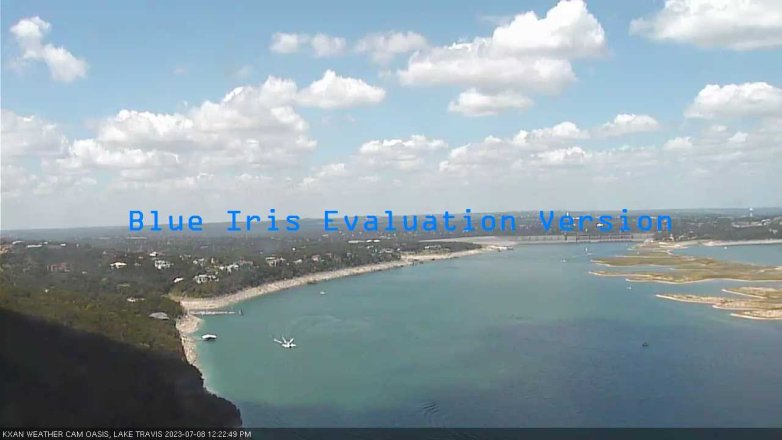 Lake Travis webcam, July 8, 2023 12:25 PM CT