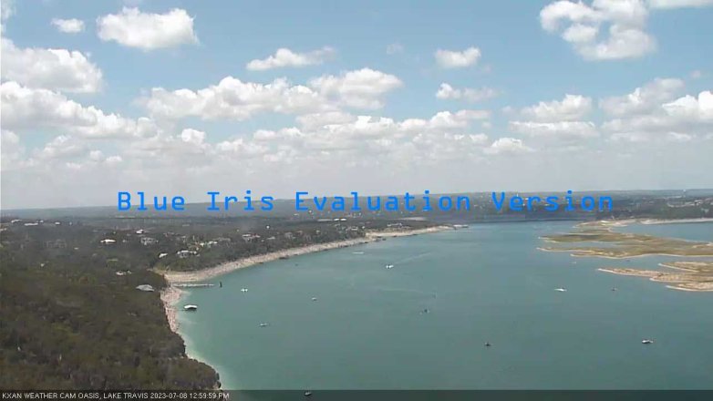 Lake Travis webcam, July 8, 2023 1:00 PM CT