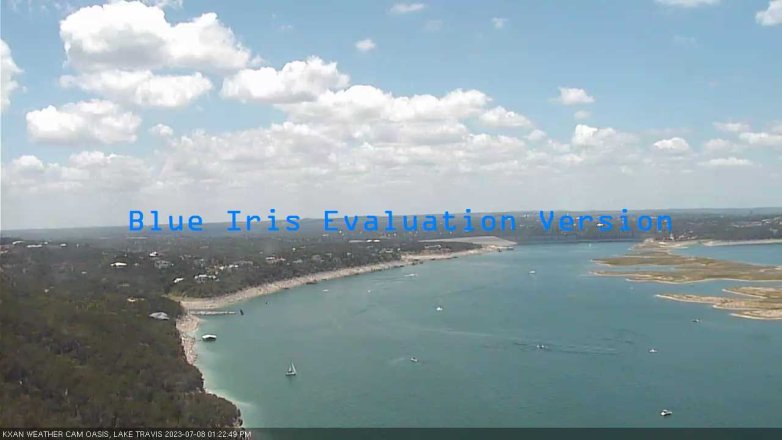 Lake Travis webcam, July 8, 2023 1:25 PM CT