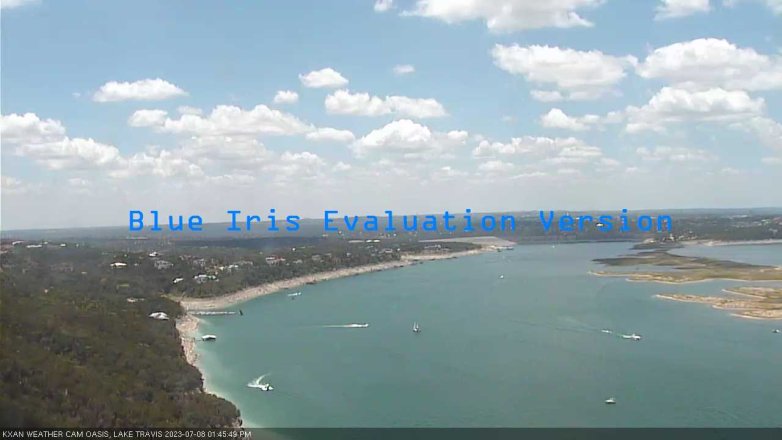 Lake Travis webcam, July 8, 2023 1:45 PM CT