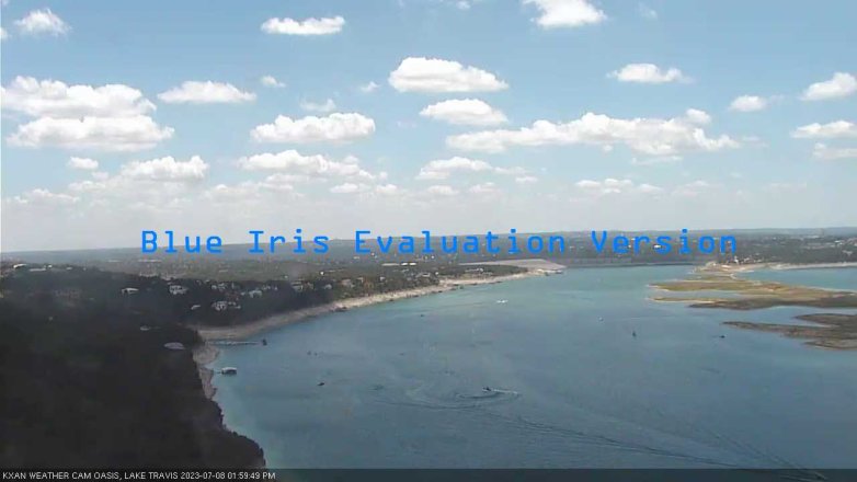 Lake Travis webcam, July 8, 2023 2:00 PM CT