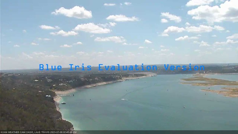 Lake Travis webcam, July 8, 2023 2:45 PM CT