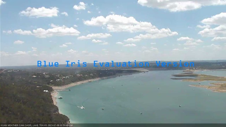Lake Travis webcam, July 8, 2023 3:00 PM CT