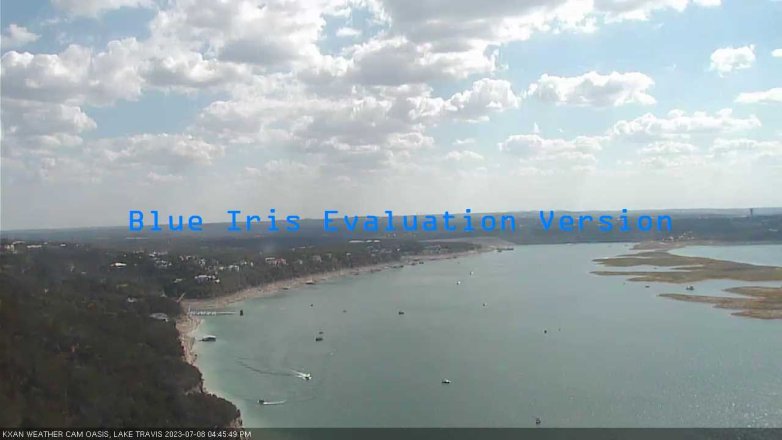 Lake Travis webcam, July 8, 2023 4:45 PM CT