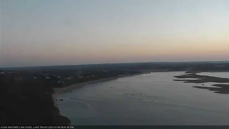 Lake Travis webcam, July 8, 2023 8:45 PM CT