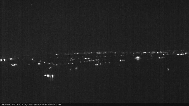 Lake Travis webcam, July 8, 2023 9:45 PM CT