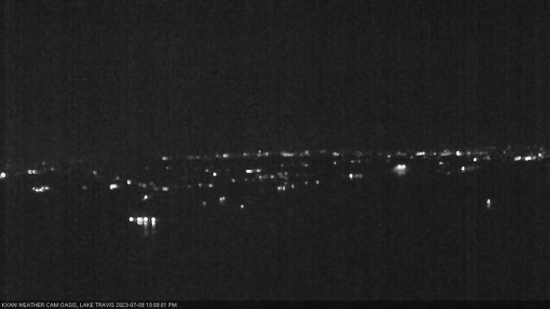 Lake Travis webcam, July 8, 2023 10:00 PM CT
