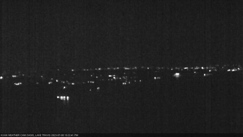 Lake Travis webcam, July 8, 2023 10:25 PM CT