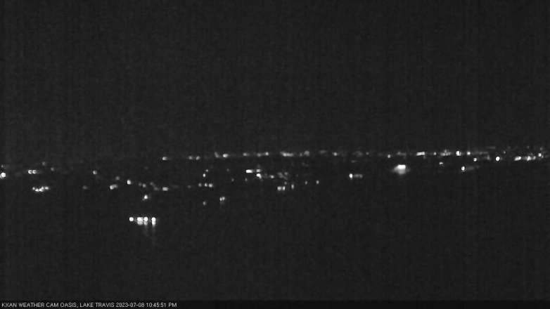 Lake Travis webcam, July 8, 2023 10:45 PM CT