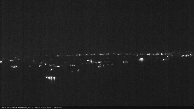 Lake Travis webcam, July 8, 2023 11:00 PM CT