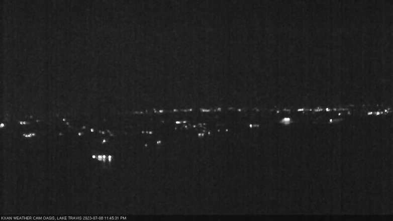 Lake Travis webcam, July 8, 2023 11:45 PM CT
