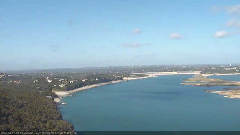 Lake Travis webcam, July 9, 2023 9:45 AM CT