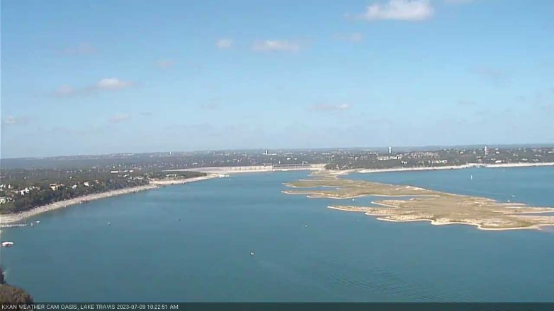 Lake Travis webcam, July 9, 2023 10:25 AM CT