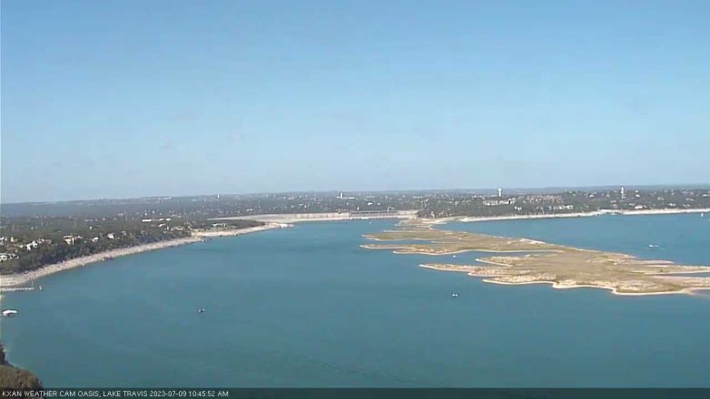 Lake Travis webcam, July 9, 2023 10:45 AM CT