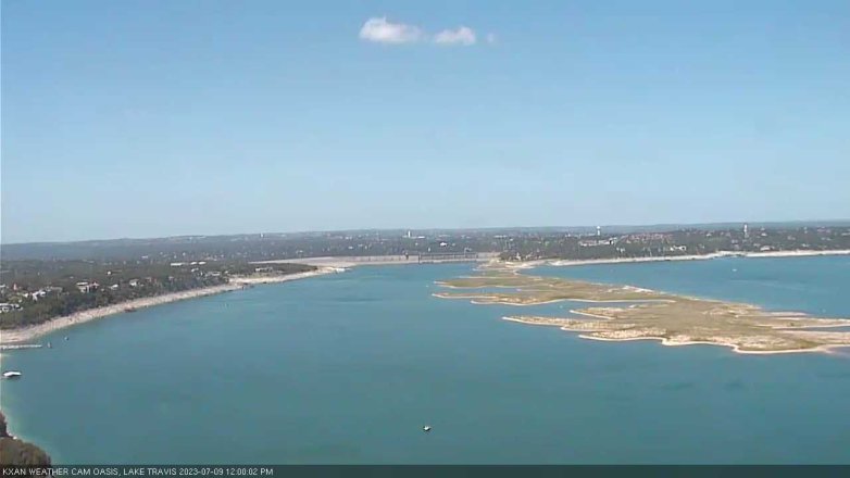 Lake Travis webcam, July 9, 2023 12:00 PM CT