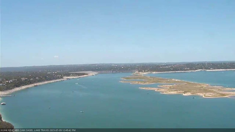 Lake Travis webcam, July 9, 2023 12:45 PM CT