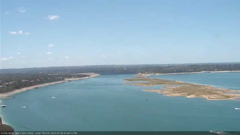 Lake Travis webcam, July 9, 2023 1:45 PM CT
