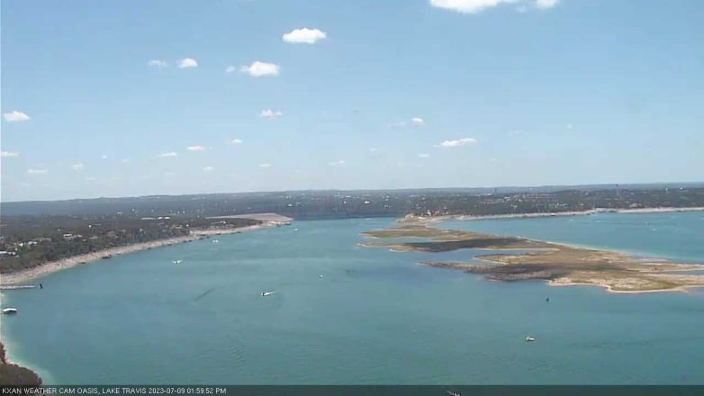 Lake Travis webcam, July 9, 2023 2:00 PM CT