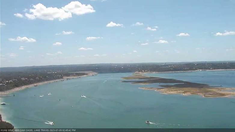 Lake Travis webcam, July 9, 2023 2:45 PM CT