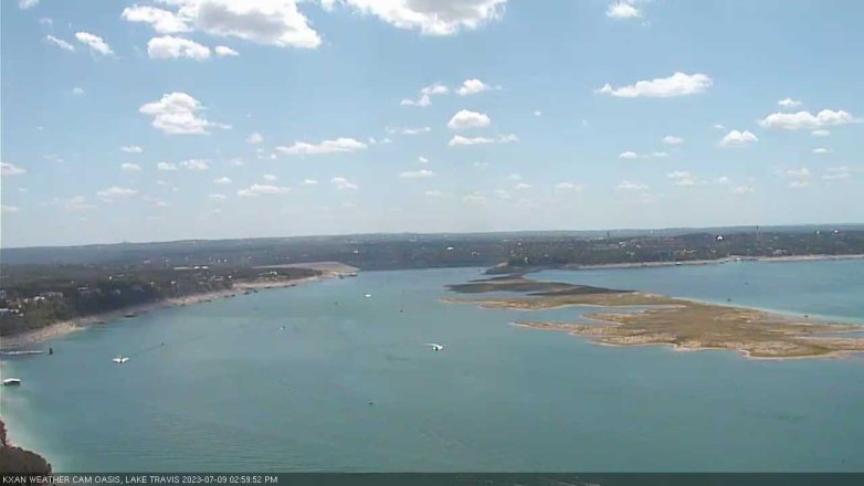 Lake Travis webcam, July 9, 2023 3:00 PM CT