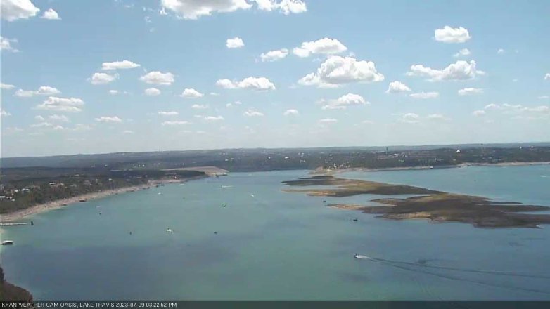 Lake Travis webcam, July 9, 2023 3:25 PM CT